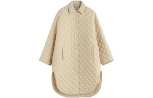 TOTEME Однобортный стёганый плащ, Gravel