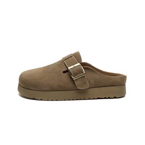 Женские противоскользящие тапочки с закрытым носком JOSINY, хаки