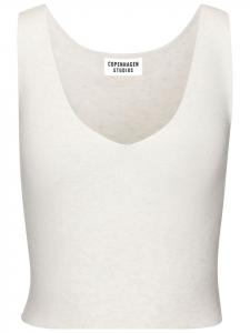 Copenhagen Studios Вязаный топ кремового цвета