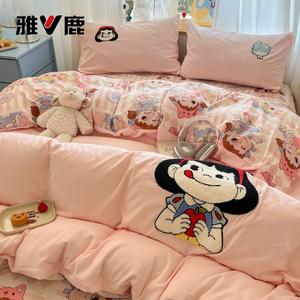 Yalu Пододеяльник 150х200 см, вышивка, мягкий хлопок, цвет Fujiya Princess