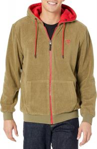 GUESS мужская реверсивная худи на молнии, Army Olive