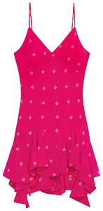 Короткое струящееся платье Givenchy цвета фуксии, розовый