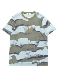 Футболка с вышитым логотипом Stone Island Junior, мультиколор