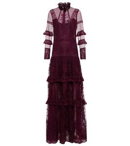 Платье Anastasia из французского тюля и кружева Costarellos, Sangria