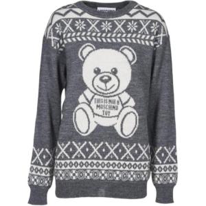 MOSCHINO Свитшот Women's Gray Crew Neck Moderate