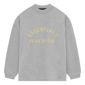 Свитер ss24 heavy jersey long-sleeve t-shirt 'light heather grey' Fear Of God Essentials, серый