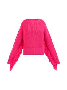 Женский вязаный свитер розового цвета IZIA