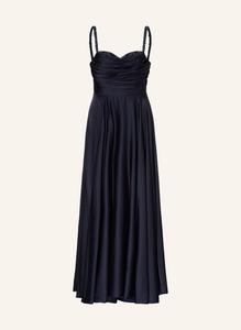 Вечернее платье из атласа с драгоценными камнями. Hey Kyla, синий