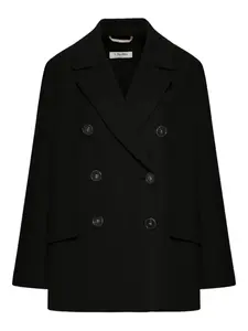 Двубортный шерстяной пиджак 'S Max Mara, черный