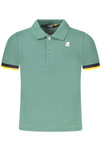 Поло детское K-Way с короткими рукавами хлопковое, зеленый