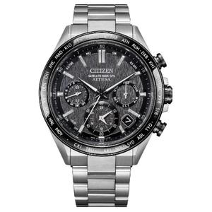 CITIZEN Часы мужские с солнечным кварцевым механизмом и титановым ремешком, черный циферблат
