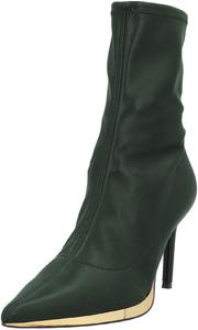 Женские модные ботильоны с острым носком на высоком каблуке-шпильке, с боковой молнией, для вечеринок, клуба, нарядные, размеры 4-16 US Wansseny, Dark Green