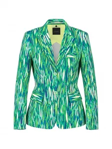 Пиджак с лацканами из материала "скуба" с принтом MARCCAIN, зеленый