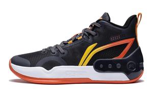 Детские баскетбольные кроссовки GS Mid-top черные/желтые/оранжевые Lining Young