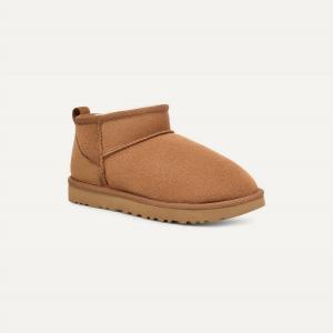 UGG Классические женские ультрамини-ботинки, цвет каштановый