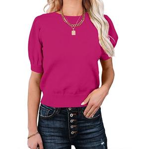 Женский легкий пуловер с круглым вырезом и коротким рукавом Maxxis Merch, Rose