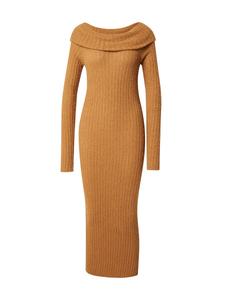 Вязаное платье Monki, кэмел