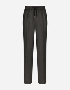 Фланелевые джоггеры Dolce & Gabbana, серый