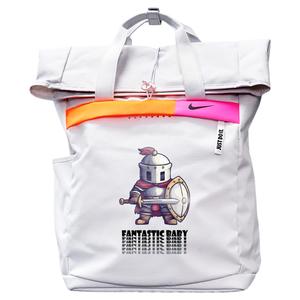 Nike Тканевый рюкзак унисекс светло-серебристый серый с бейджем, Pixel Knight