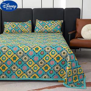 Disney Простыня на резинке 200х220 см, трехслойная стеганая, цвет Fashionable small flower, комплект с парой наволочек