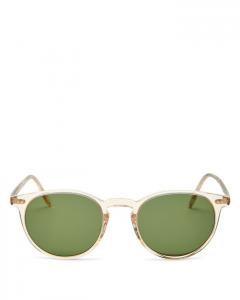 Круглые солнцезащитные очки Oliver Peoples, 49 мм, коричневый/бежевый