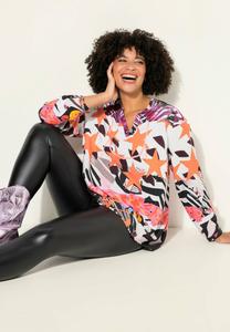 Туника MIX OF PRINTED PATTERNS NECKLINE Angel of Style, белый