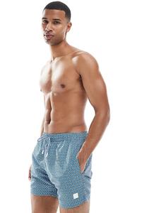 Плавки-шорты Boss Vibe с узором по всей поверхности, синие Boss Bodywear