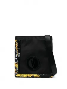 Сумка-мессенджер с нашивкой-логотипом Versace Jeans Couture, черный