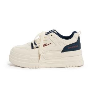 WARRIOR Износостойкие и легкие низкие кроссовки для скейтбординга женские бежево-темно-синие