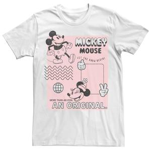 Мужская классическая оригинальная винтажная футболка с Микки Микки Disney, белый