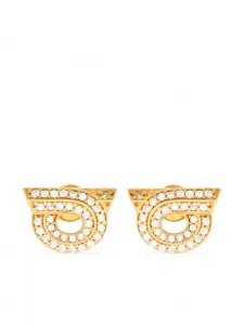 Серьги Gancini со стразами Ferragamo, золотой