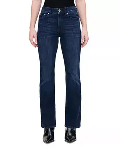 Укороченные джинсы Bridget Boot с высокой посадкой и эффектом скульптурирования фигуры в средиземноморском стиле. Dl1961, синий