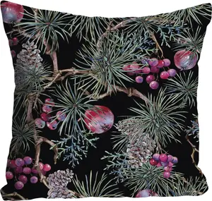 Королевская декоративная подушка "Под омелой" Queence 40х40 см, зеленый