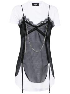 DSQUARED2 платье Pierced Apron, черный