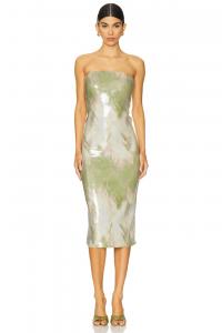 Платье миди Alandra Camila Coelho, green & beige