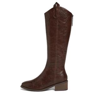 Высокие сапоги BASTO женские кофе экрю, кофе свободного кроя