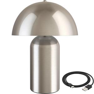 Настольная лампа tectake цвет никеля, 25/25/34 см