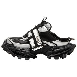 MIO Резиновые подошвы устойчивые к истиранию закрытые тапочки унисекс черные, цвет Black