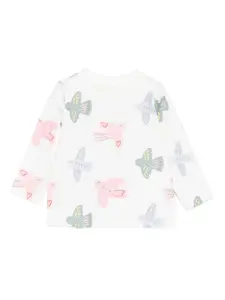 Футболка с длинными рукавами и принтом Stella Mccartney Kids, белый