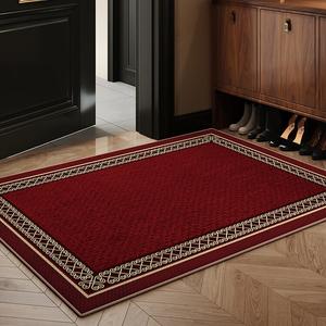 Budis Ковер 60х90 см для прихожей в новом китайском стиле, не скользящий, грязеотталкивающий, красный праздничный, настраиваемый