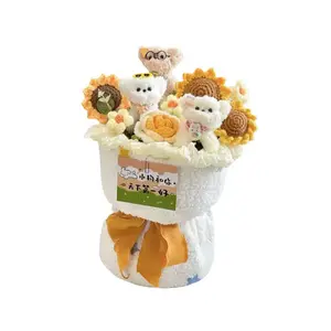 Милый креативный твисти-стик, плюшевый букет щенка, готовые кукольные изделия DUOMIAOYOU, оранжевый