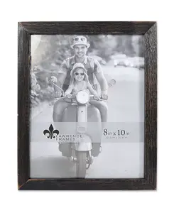 Рамка для картины из состаренного черного дерева Charlotte — 8 x 10 дюймов Lawrence Frames, black