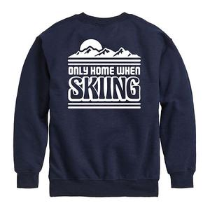 Толстовка Boys 8-20 only home when skiing crew fleece Licensed Character, Navy