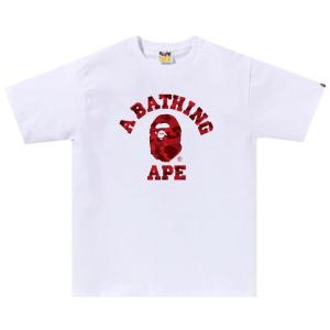 Футболка BAPE Color Camo College 'White/Red', белый