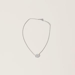 Металлическое ожерелье MIU MIU, белый