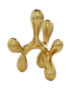 Абстрактная декоративная скульптура из алюминия, 11 x 11 дюймов Cosmoliving, gold