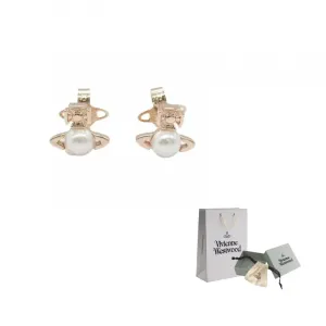 Латунные серьги женские золотые Vivienne Westwood