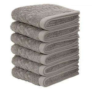 My home Гостевые полотенца Regona, гостевые полотенца (30x50 см), пушистые и мягкие, 500 г/м² Премиум полотенца с каймой, набор, 100% хлопок My Home, серый