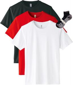 Футболка с коротким рукавом Glimmer 00350-AIT из трикотажа Interlock Dry плотностью 3,5 унции, с круглым вырезом, белый/черный/красный