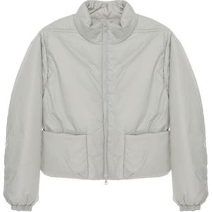 Пуховик на молнии LOW CLASSIC, серебряный